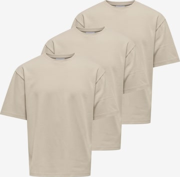 Only & Sons Shirt 'Caspian' in Beige: Vorderseite