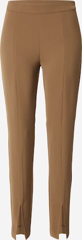 SECOND FEMALE Slim fit Trousers 'Alfa' in Brown: front