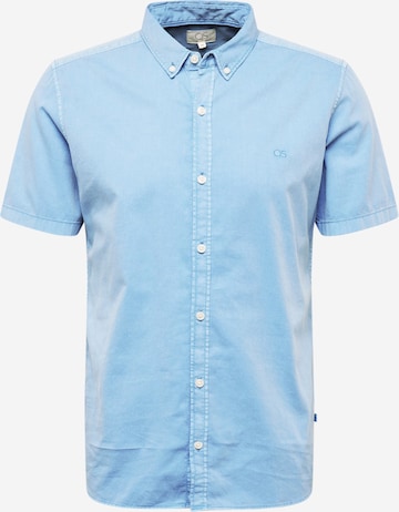 QS - Ajuste estrecho Camisa en azul: frente