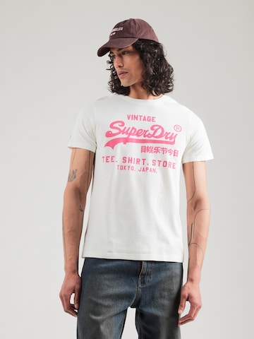 Superdry Μπλουζάκι σε μπεζ: μπροστά