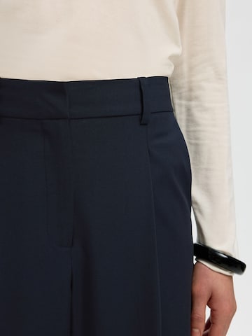 SELECTED - Barrel Pantalón plisado en azul