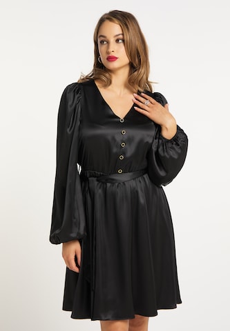 faina Dress in Black: front