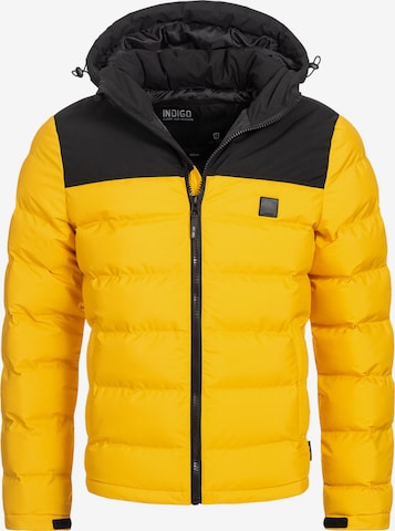 INDICODE JEANS Winter Jacket 'Eberhardy' in Yellow: front