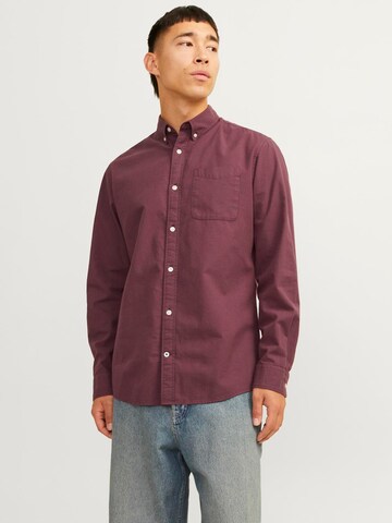 Slim fit Camicia di JACK & JONES in rosso: frontale