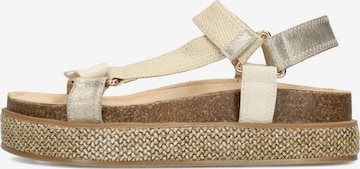 POSH by Poelman Sandalen met riem in Beige: voorkant