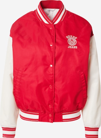 GUESS JEANS Välikausitakki värissä punainen: etupuoli