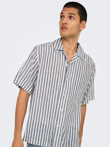 Coupe regular Chemise 'ONSSEPPO' Only & Sons en bleu