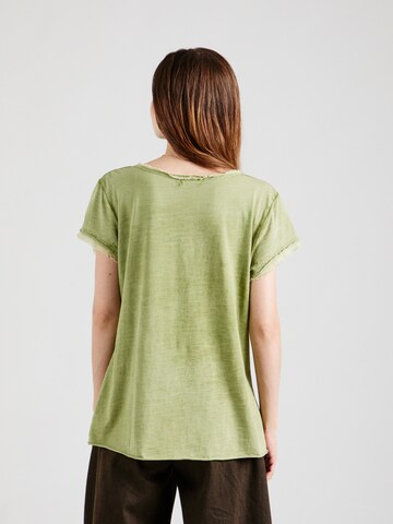 Zwillingsherz Shirt 'Positive Mind' in Green