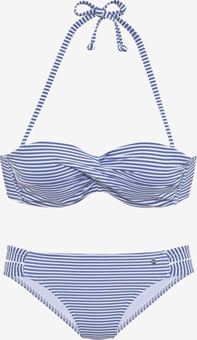 s.Oliver Bandeau Bikini w kolorze niebieski: przód