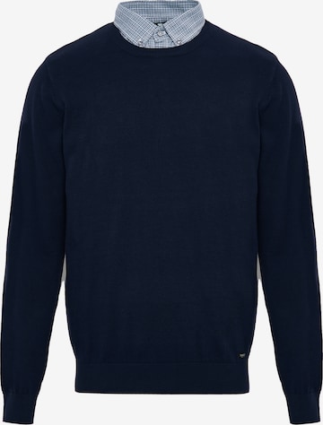 Threadbare Пуловер 'Gibbs' в синьо: отпред