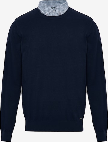 Pull-over 'Gibbs' Threadbare en bleu : devant