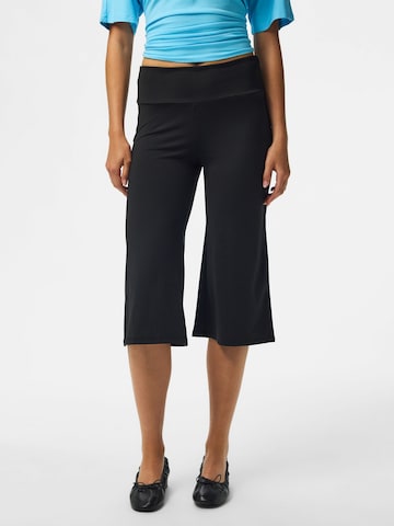 PIECES Wide leg Broek 'SOFIA ' in Zwart: voorkant