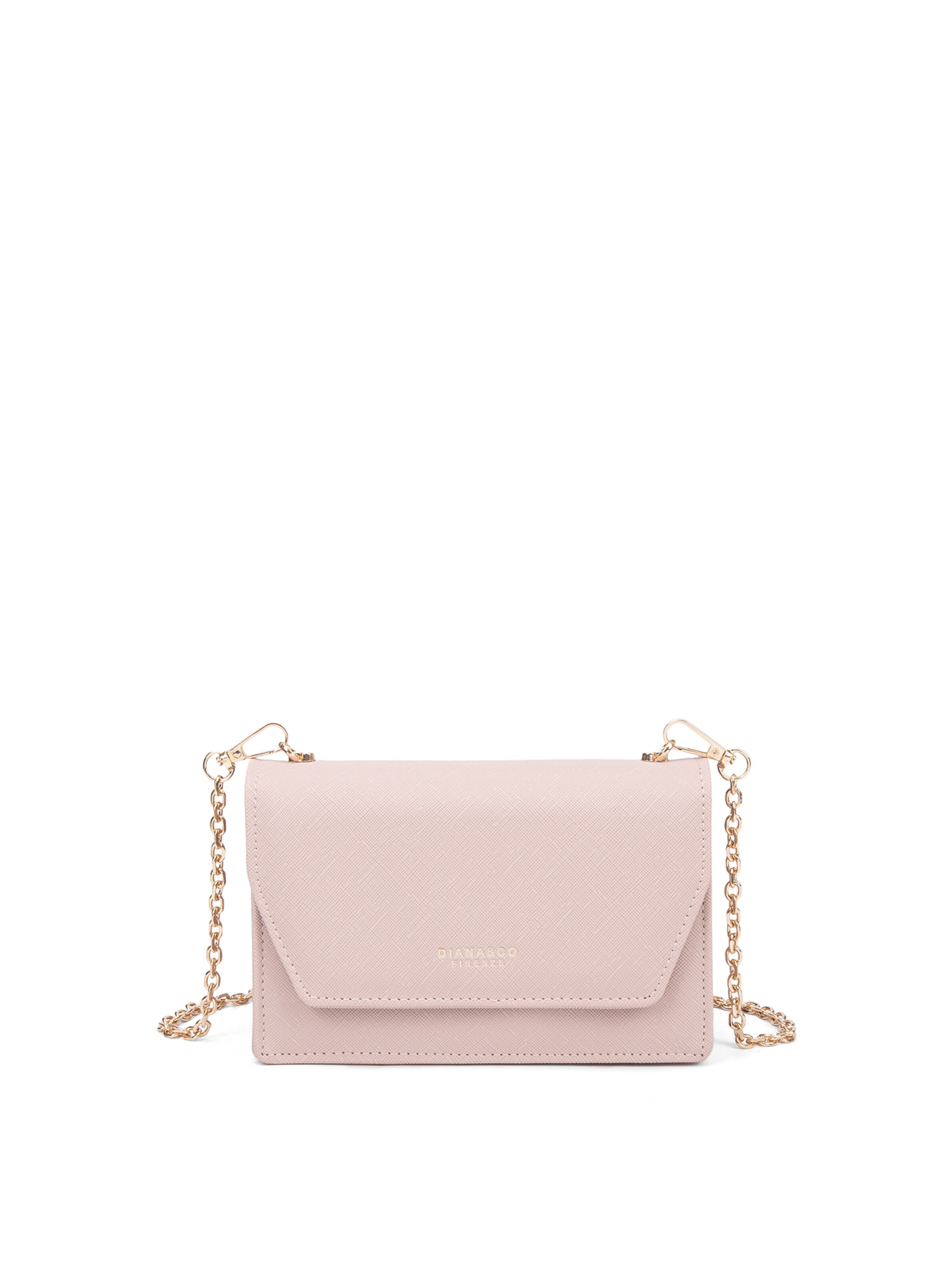 Borsa a tracolla 'Borsa a Tracolla Donna Diana&Co Poliestere Bottone Magnetico Tracolla Catena Rimovibile' di Diana&Co. in rosa: frontale