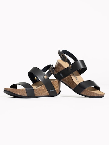 Bayton Strap sandal 'Selene' in Black