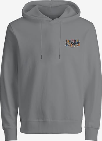 JACK & JONES Hoodie 'JJGEPLAS' in Grau: Vorderseite