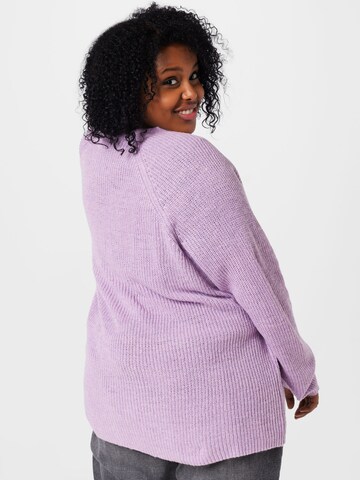 Zizzi Knit Cardigan 'Sabina' in Purple