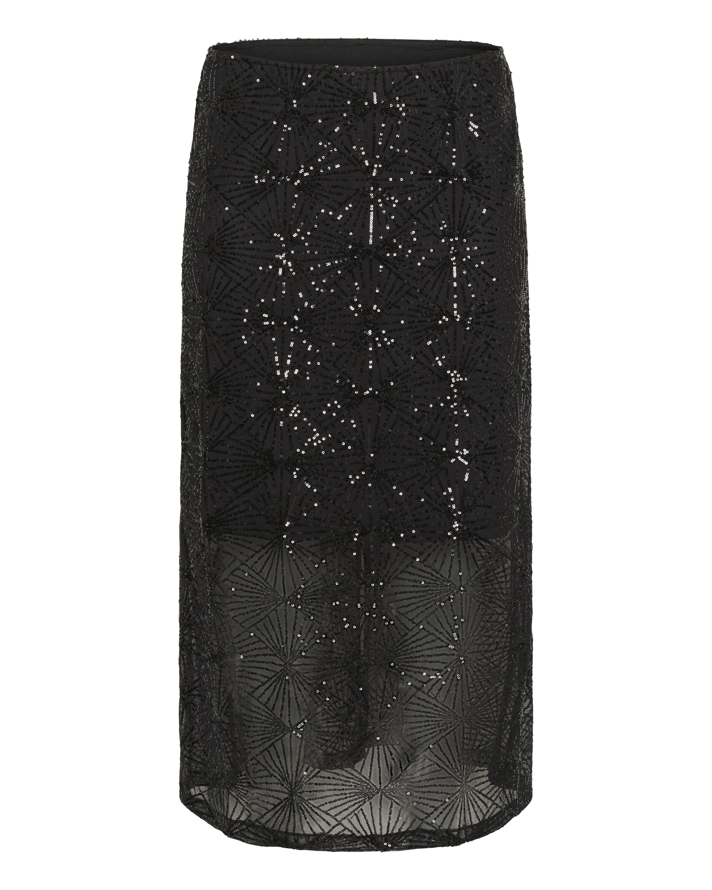 KAFFE CURVE Rok in Zwart: voorkant