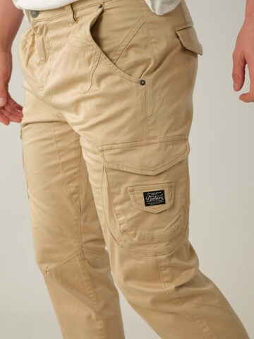 Deeluxe Tapered Cargobroek 'Garden' in Beige