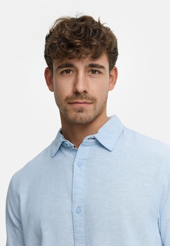 INDICODE JEANS Regular Fit Hemd 'Lino' in Blau