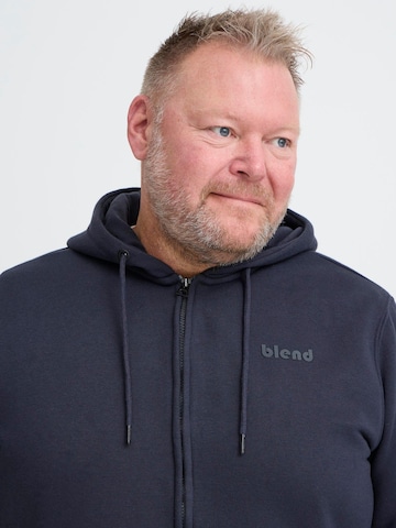 BLEND Kapuzensweatjacke ' BHDOWNTON FULLZIP ' in Blau