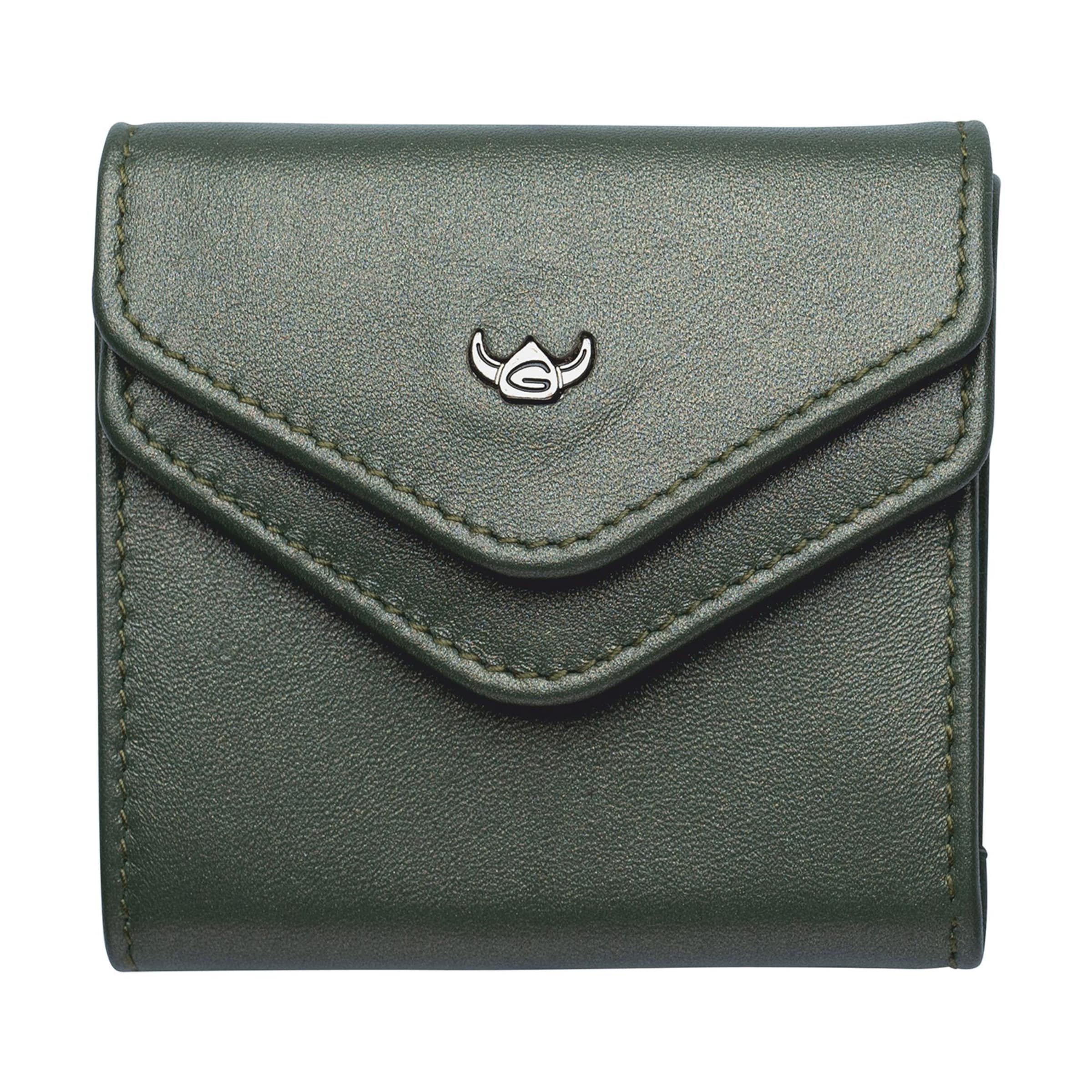 Portamonete 'Valencia' di GOLDEN HEAD in verde: frontale