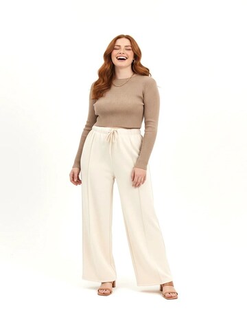 Shape Of You Loosefit Kalhoty – béžová: přední strana