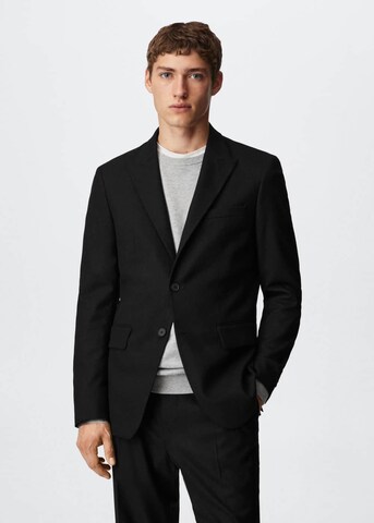 MANGO MAN Slim fit Business Blazer 'Paris' in Black: front