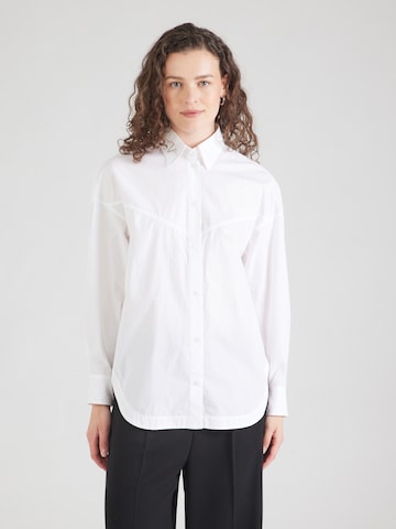 Camicia da donna 'C_Bostaffa' di BOSS in bianco: frontale