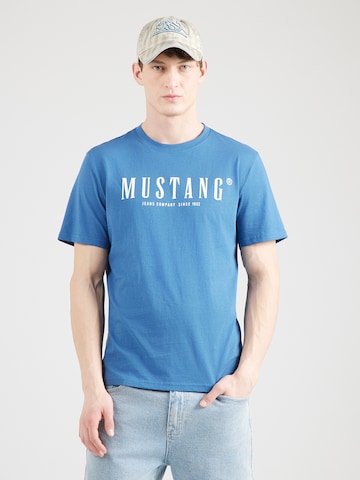 MUSTANG Футболка 'AUSTIN' в Синий: спереди