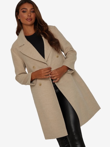 Chi Chi London Between-Seasons Coat in Beige