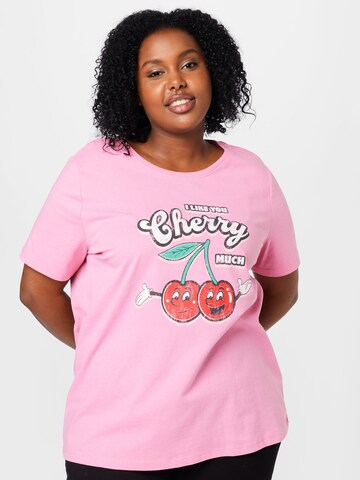 ONLY Curve Shirt 'TESSA' in Roze: voorkant