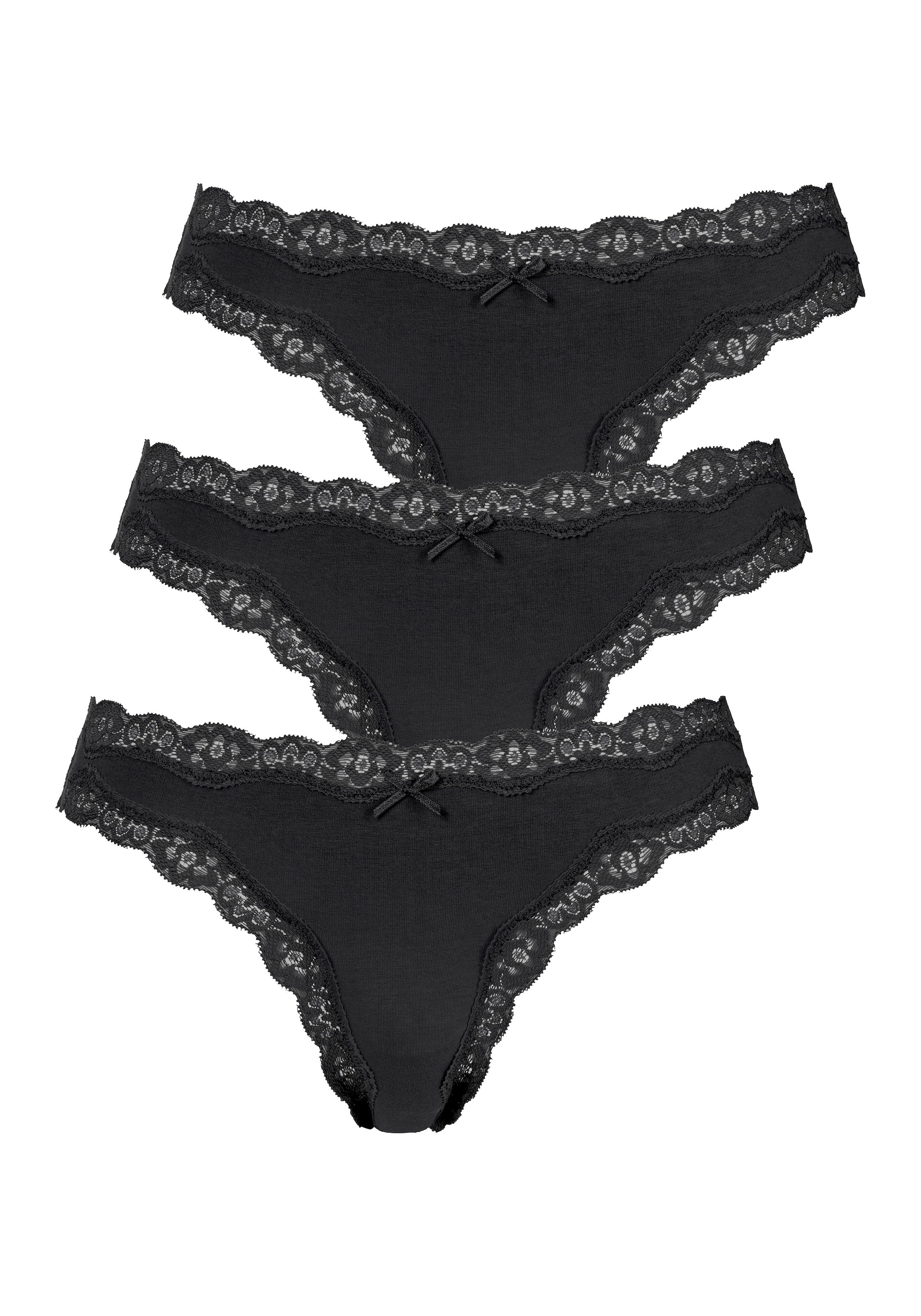 LASCANA String in Schwarz: Vorderseite