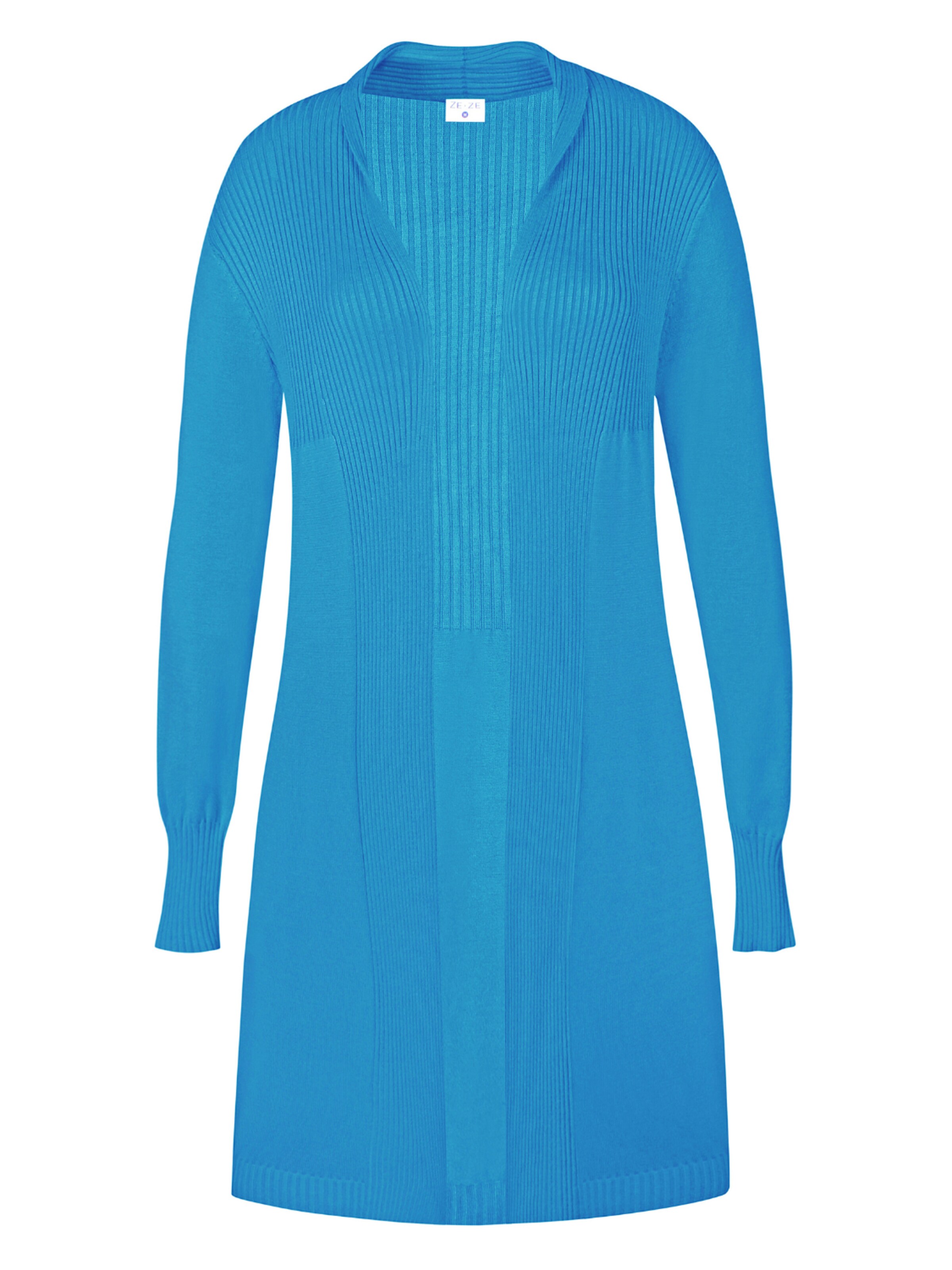 ze-ze Gebreid vest 'Florian 305' in Blauw: voorkant