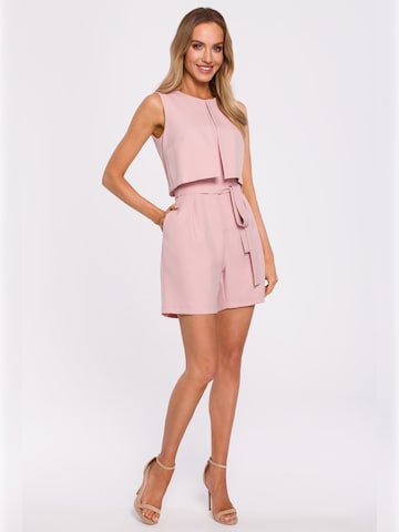 made of emotion - Jumpsuit en rosa: frente