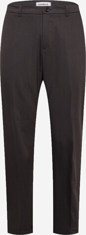 Woodbird Regular Pleated Pants 'Eik' in Grey: front