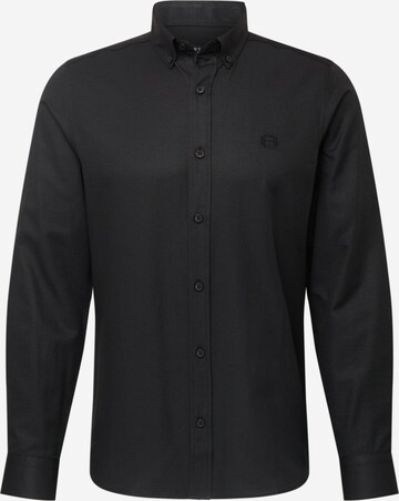 BURTON MENSWEAR LONDON Button Up Shirt in Black: front
