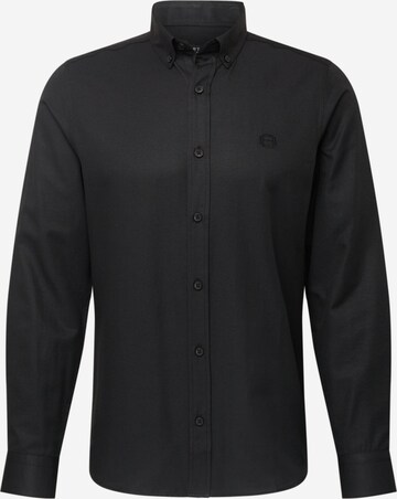 Coupe regular Chemise BURTON MENSWEAR LONDON en noir : devant