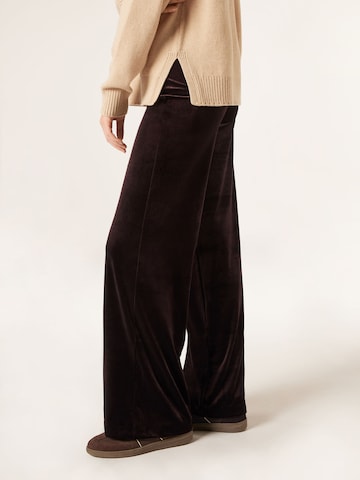 CALZEDONIA Wide leg Pants 'Velvet' in Brown