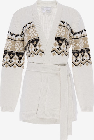 Cardigan Usha en blanc : devant