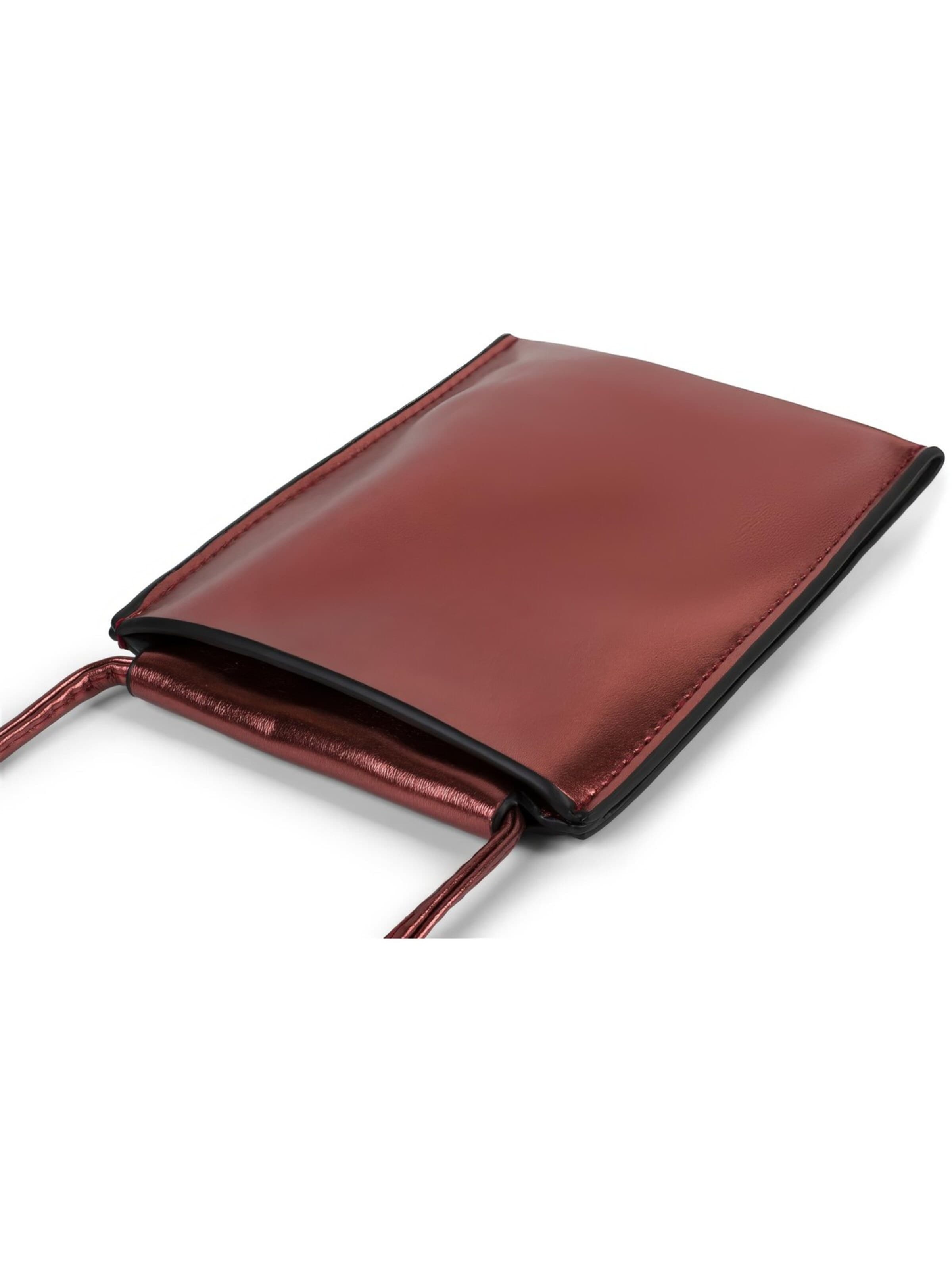 styleBREAKER Umhängetasche 'Handy Umhängetasche Metallic'‌‌ in Rot