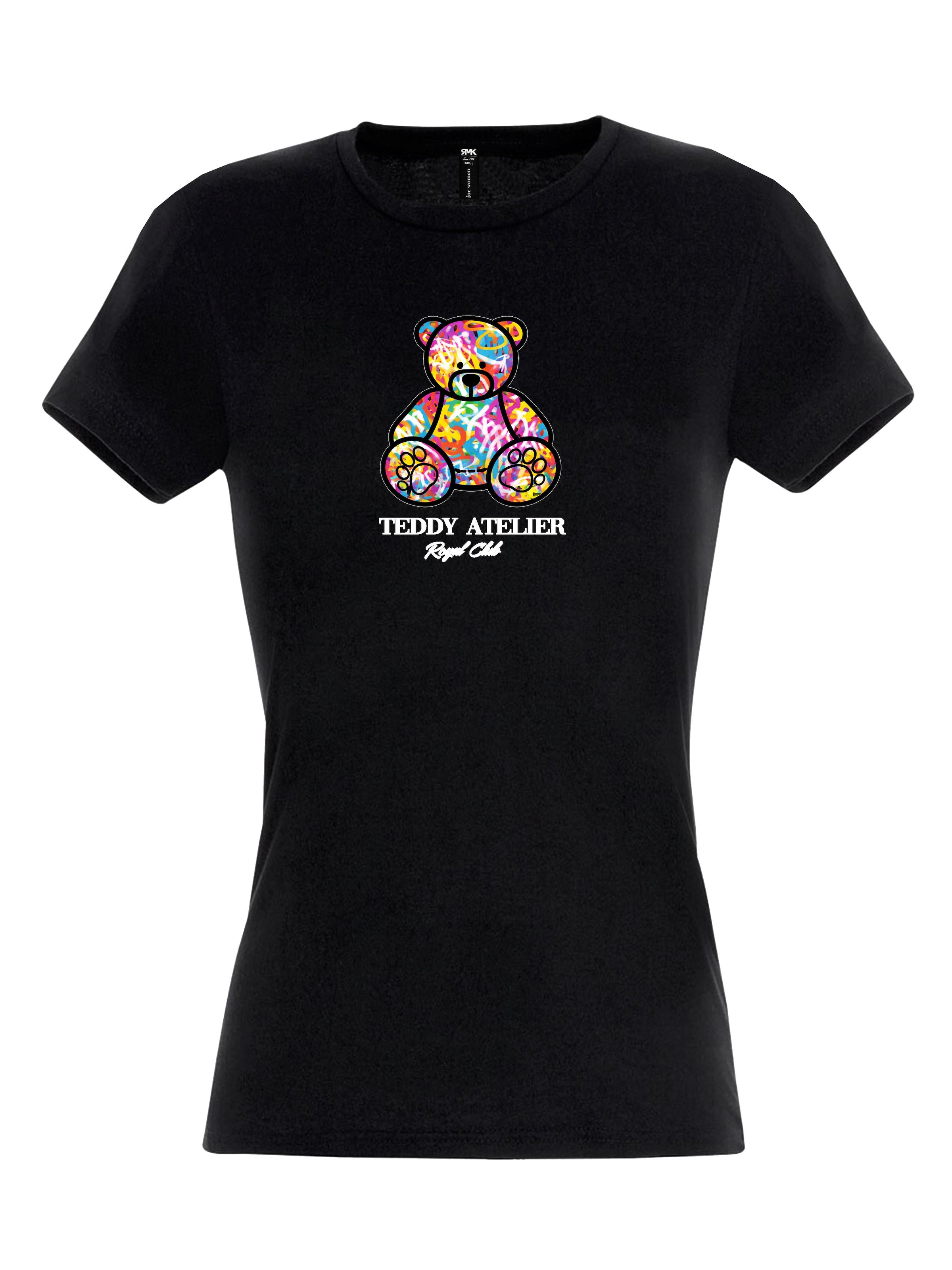 RMK Shirt 'Teddybär'‌‌‌‌‌ in Schwarz: Vorderseite