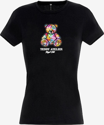 RMK Shirt 'Teddybär' in Schwarz: Vorderseite