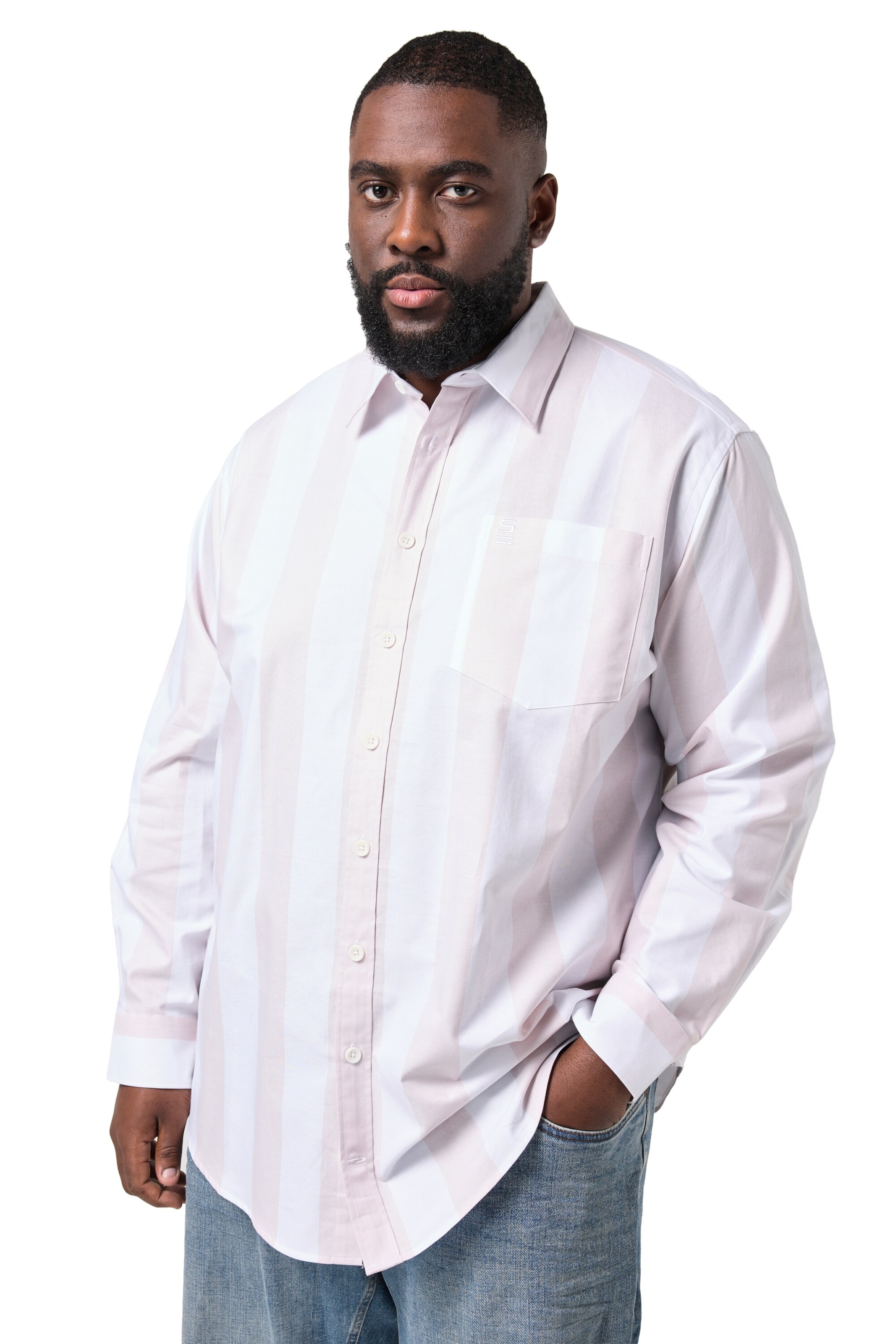 STHUGE Regular fit Button Up Shirt in Pink: front
