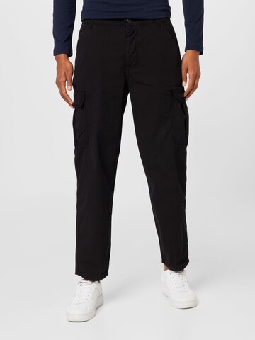 HOMEBOY Tapered Cargobroek 'x-tra CARGO PANTS' in Zwart: voorkant