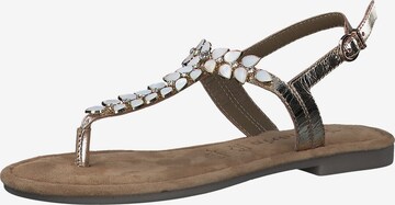 TAMARIS T-Bar Sandals in Gold: front