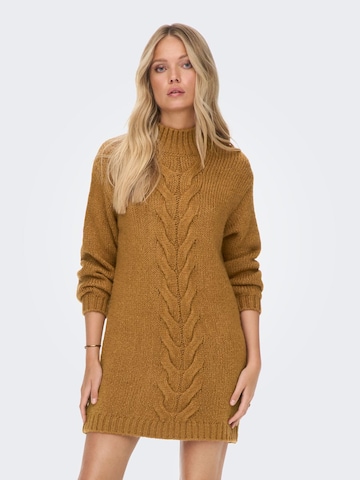 JDY Knitted dress 'Dinea' in Brown: front