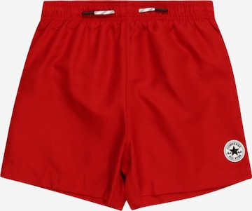 CONVERSE Plavecké šortky – červená: přední strana