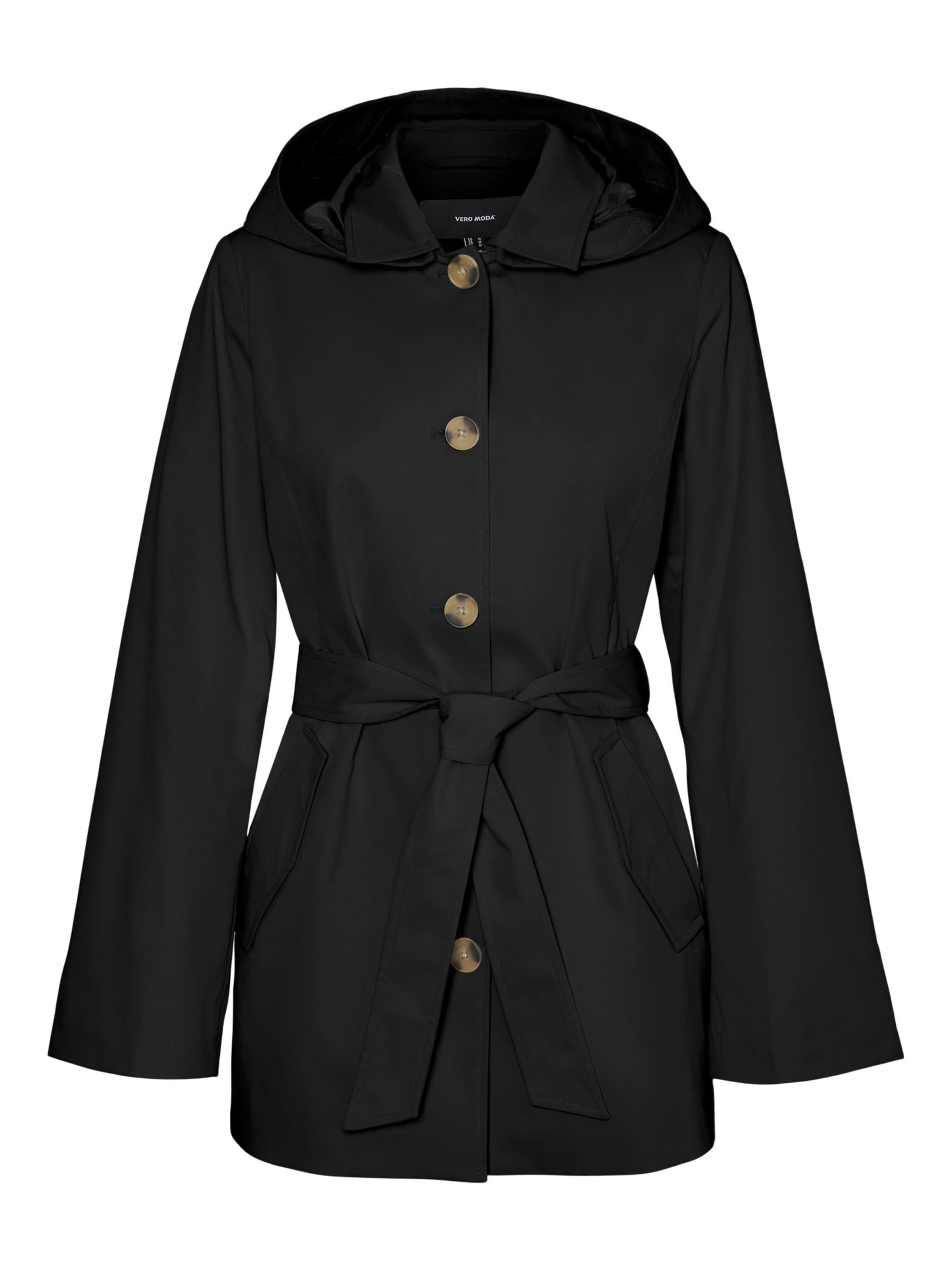 VERO MODA Tussenmantel 'CHELSEA' in Zwart: voorkant