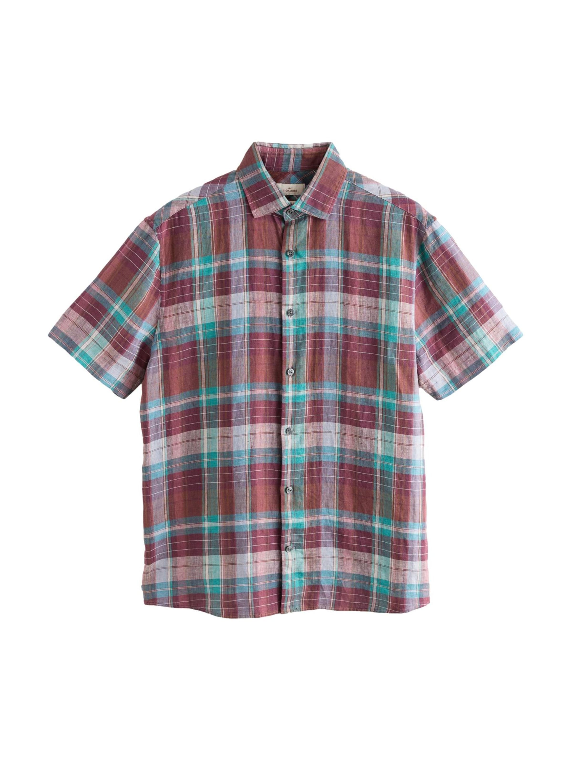 Next Overhemd in de kleur Petrol / Kreeft / Merlot, Productweergave