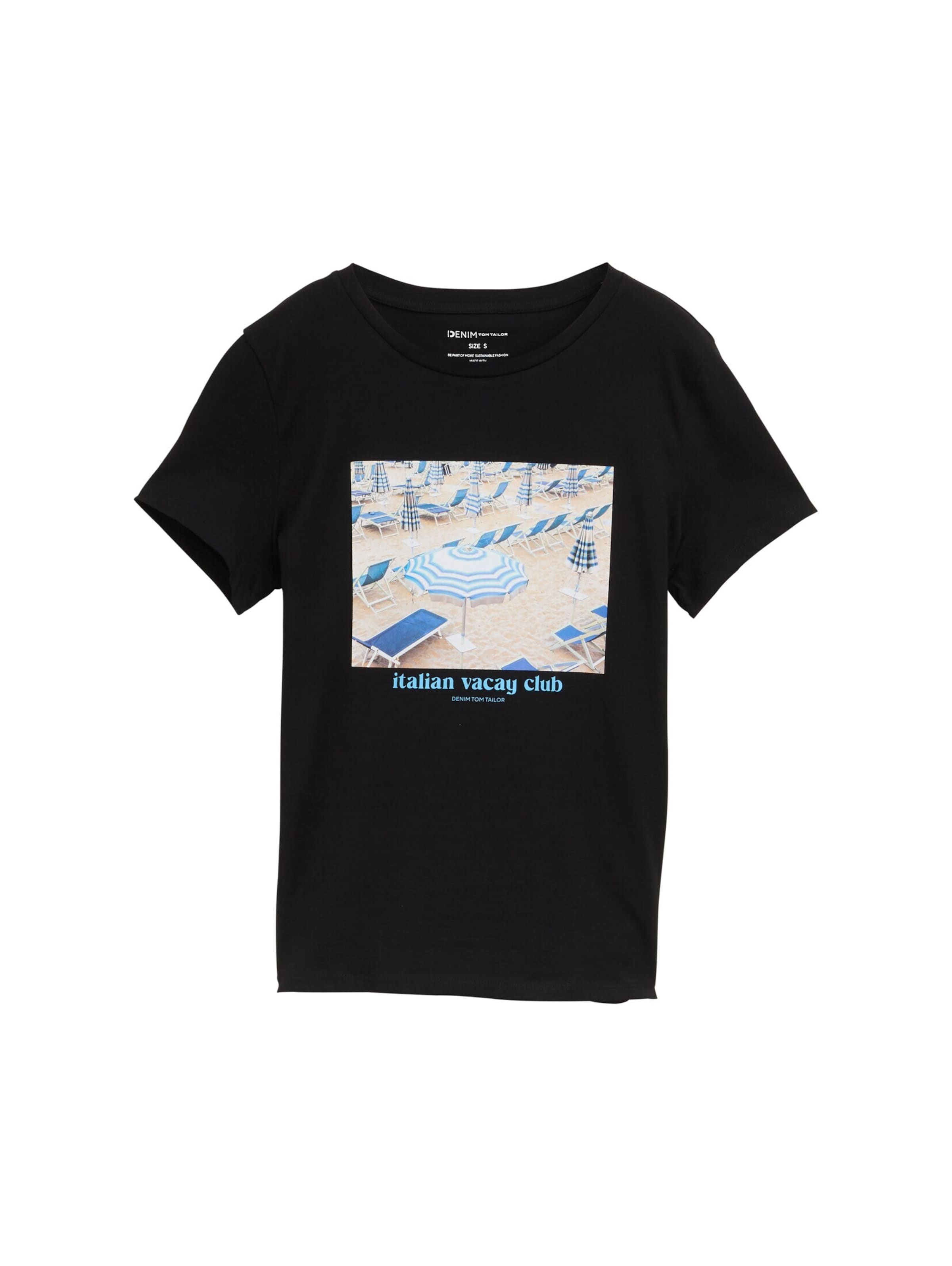 TOM TAILOR DENIM Shirt in Black: front